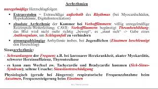 Herzrhythmusstörungen Arrhythmien nomotope und ektope Störungen Leitungsstörungen zB AVBlock [upl. by Obrien413]