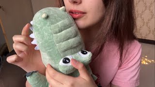 ASMR  PETTING THE BABY CROCODILE DOLL [upl. by Ehcropal]