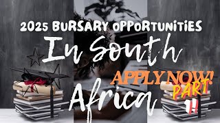 2025 BURSARY OPPORTUNITIES IN SAPart 1 [upl. by Alvarez727]