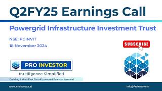 Powergrid Infrastructure InvIT  Q2FY25  Earnings Conference Call  earningcall concall [upl. by Lledrev45]