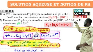 Solution AqueuseNotion de pHexo1corrigé [upl. by Nela]