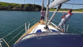 Barafundle bay Sailing Pembrokeshire [upl. by Isborne164]