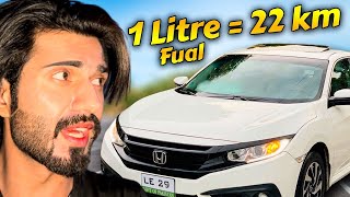 Sisters reaction  civic turbo hybrid with fuel average of 22km Guaranted🔥 Good Bye Lahore [upl. by Pachton404]