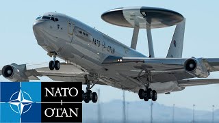 NATO E3A AWACS airborne early warning aircraft in Lithuania [upl. by Adnorahs88]