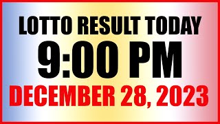 Lotto Result Today 9pm Draw December 28 2023 Swertres Ez2 Pcso [upl. by Geof]