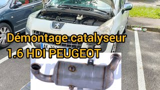 démontage FAP catalyseur 16 HDI PEUGEOT 3008 filtre à particules [upl. by Inram]