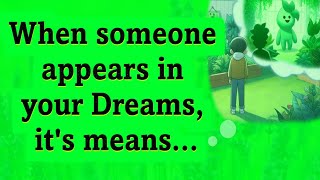 WHEN SOMEONE APPEARS IN YOUR DREAMS ITS MEANS psychologyexpertsays [upl. by Jori]