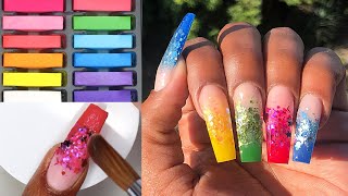 HOW TO Make Custom Acrylic Powders Using Chalk [upl. by Ennairod]