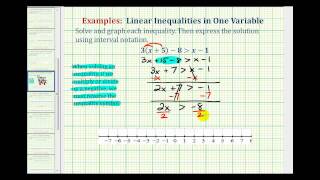 Ex Solve a Linear Inequality Requiring Multiple Steps One Var [upl. by Dulce]