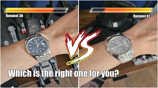 Rolex Datejust 36 Vs Datejust 41  The definitive comparison [upl. by Euhc565]