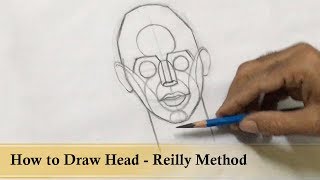 How to Draw Head  Front View using Reilly Method of Abstraction [upl. by Engdahl579]