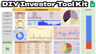 DIY Investor Tool Kit 50 The Best Dividend Portfolio Tracker in Google Sheets [upl. by Idalla]