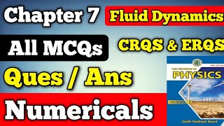 All MCQs Questions and Answers and numerical chapter 7 fluid dynamics class 11 New physics book [upl. by Almallah484]