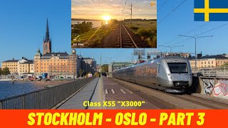 Cab Ride Stockholm  Oslo Part 33 to Oslo SJ Sweden Norway train drivers view 4K [upl. by Arreip]