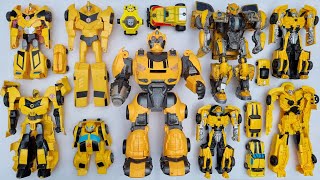 All Transformers BUMBLEBEE Movie Toys  Rise of Beasts Optimus Prime Excavator amp Dinosaur Stopmotion [upl. by Baecher]