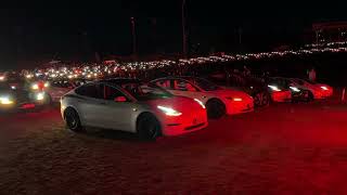 Tesla Lightshow World Record attempt in Finland 2024 902 teslas [upl. by Eiramaneet]