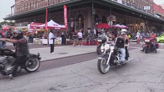 Lone Star Rally the largest motorcycle event in North America kicks off in Galveston [upl. by Silvie409]