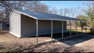 Joels 20x30 Metal Building with 12 ft Lean To from Alans Factory Outlet [upl. by Kenney]