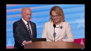 Gabby Giffords and Sen Mark Kelly at the DNC [upl. by Lewert]