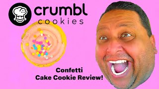 CRUMBL Cookies CONFETTI CAKE Cookie REVIEW [upl. by Kali]