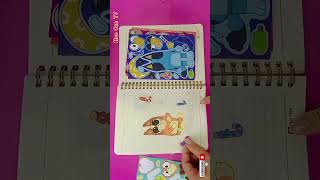 Decorate sticker book with bingo dog best diy asmr bingo dog papercraft [upl. by Lecram]