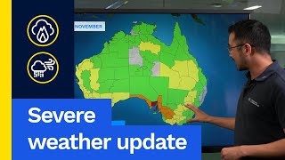 Severe Weather Update 16 November 2024 Fire danger and storms for SE Australia [upl. by Engle]