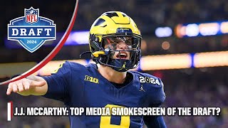 JJ McCarthy The biggest MEDIA SMOKESCREEN of the NFL Draft 😳  NFL Draft Reaction Show [upl. by Finah]