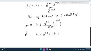 Maximum Likelihood Estimation for Poisson Probability Distribution [upl. by Nonnaihr]