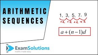 Arithmetic Sequences and nth term  Introduction  ExamSolutions [upl. by Pachston931]