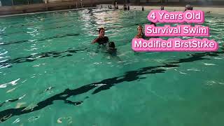 Modified Breast Stroke 4 years old [upl. by Tamanaha239]