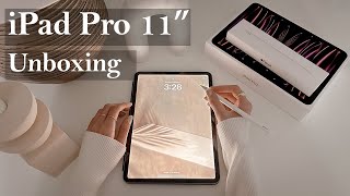 iPad Pro 2022 11quot M2 Unboxing and Setup  Accessories [upl. by Cyrus268]