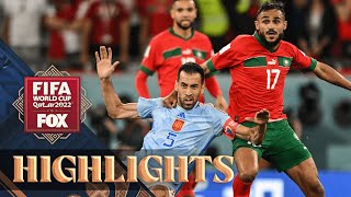 Morocco vs Spain Highlights  2022 FIFA World Cup  Round of 16 [upl. by Yelrihs]