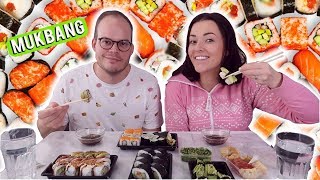 Sushi mukbang met foef ❤ september 2017  Beautygloss [upl. by Ahsiuqram]