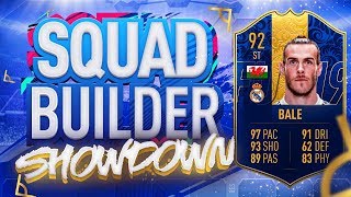 FIFA 19 SQUAD BUILDER SHOWDOWN TEAM OF THE YEAR STRIKER BALE TOTY Gareth Bale At Striker [upl. by Ahsemit]