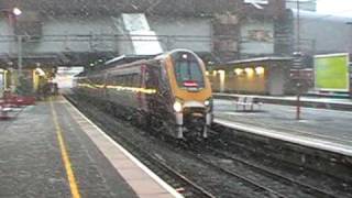 Trains at Birmingham Intl HEAVY SNOW 10th Feb 2010 [upl. by Acirehs543]