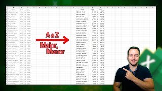Como Colocar em Ordem Alfabética no Excel de Modo Automático  3 Exemplos  A a Z Maior Menor [upl. by Haikan]