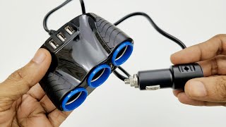 Car Cigarette Lighter Socket Splitter with USB Ports  Test [upl. by Maag]