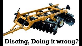 How to set a disc harrow disc a field with a tractor how to plough a field [upl. by Aztiram]