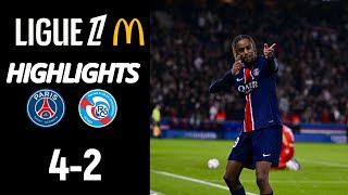 PSG vs Strasbourg 42 Résumé  Ligue 1 2024 [upl. by Eirak968]