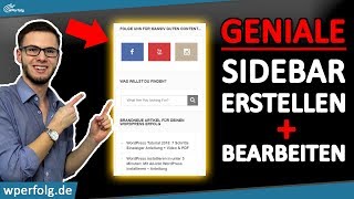 ☞Schnell WordPress SIDEBAR Erstellen Bearbeiten Aktivieren oder Entfernen ☞ Tutorial 2024 [upl. by Alta]