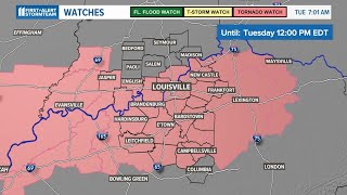 WATCH LIVE Tracking tornado watch in Louisville area [upl. by Isayg446]