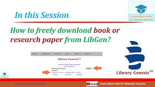 How to freely download books or research papers using Library Genesis  Dr Muntazir Hussain [upl. by Delle784]