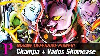 FULL OFFENSIVE POWER Champa and Vados GGY Showcase DB Legends [upl. by Fife]