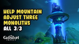 Help Mountain Adjust Three Monoliths  Genshin Impact [upl. by Ushijima]