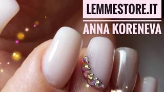 COPERTURA unghie gel senza Limare come CREARE gel LATTE naturale Anna Koreneva [upl. by Westbrooke]