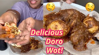 Mukbang 먹방  Ethiopian Food  Doro wot No TalkingASMR [upl. by Koffman]