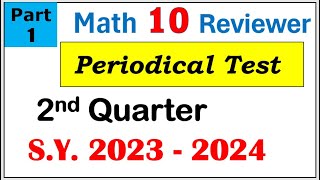 Part 1 Second periodical test mathematics 10 math10 polynomials quarterassessment test [upl. by Lizette206]