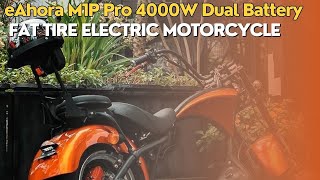 eAhora M1P Pro 4000W Dual Battery Full Suspension Fat Tire Electric Motorcycle [upl. by Jean]