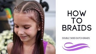 How to Double Sided Dutch Braids [upl. by Donata]