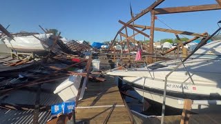 Harrison Township marina suffers major damage after storm [upl. by Oppen]